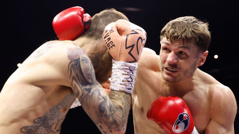 BEN SHALOM BOXXER RESURGENCE.BEN WHITTAKER V LIAM CAMERON 2.PIC LAWRENCE LUSTIG/BOXXER.(PICS FREE FOR EDITORIAL USE ONLY).BP PULSE LIVE, BIRMINGHAM 20/04/2025.WBC INTERNATIONAL SILVER SUPER WELTERWEIGHT CHAMPIONSHIP.LEE CUTLER V SAM EGGINGTON