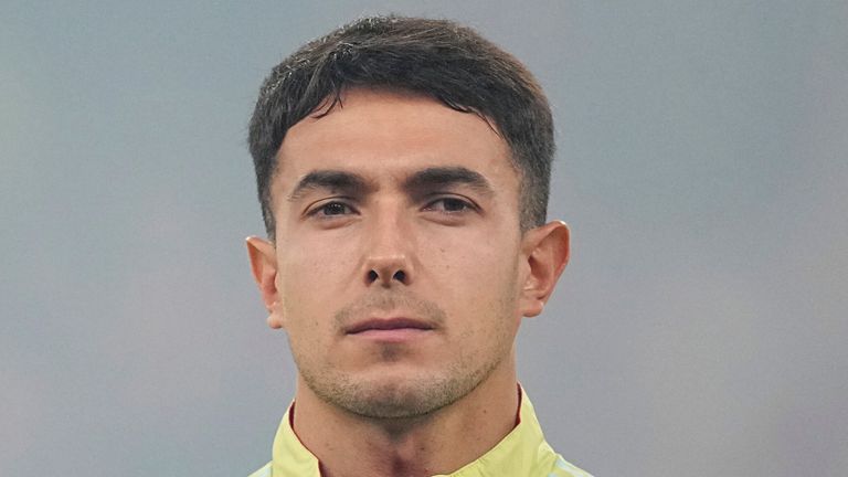 November 15 2024: Martin Zubimendi of Spain looks on during a UEFA Nations League game, Denmark vs Spain, at Parken, Copenhagen, Denmark. Ulrik Pedersen/CSM (Credit Image: .. Ulrik Pedersen/Cal Sport Media) (Cal Sport Media via AP Images)