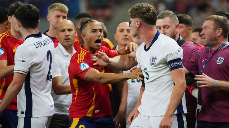 Tempers frayed after the final whistle sounded
