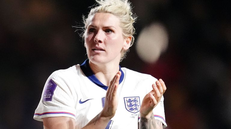 England's Millie Bright after the UEFA Women's Nations League match at Ashton Gate in Bristol on April 4, 2025.