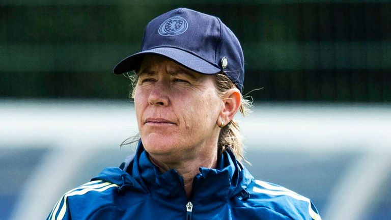 EDINBURGH, SCOTLAND - JUNE 02: Head coach Melissa Andreatta during a Scotland Women's National Team training session at the Oriam, on June 02, 2025, in Edinburgh, Scotland. (Photo by Craig Foy / SNS Group)