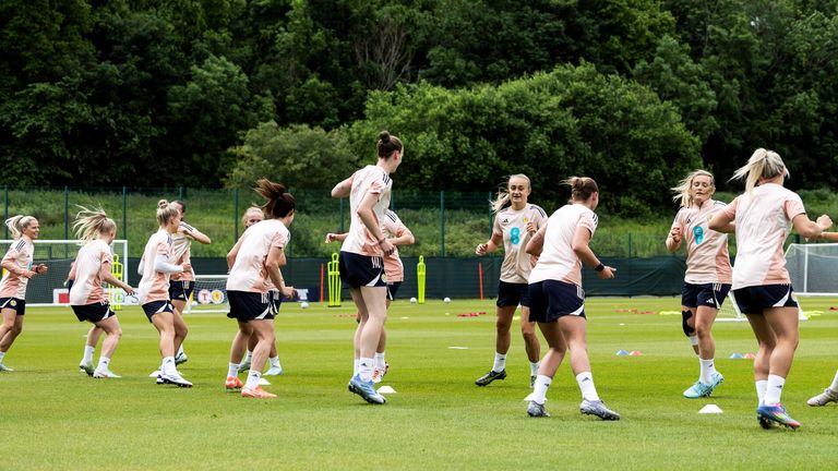 EDINBURGH, SCOTLAND - JUNE 02: A general view during a Scotland Women's National Team training session at the Oriam, on June 02, 2025, in Edinburgh, Scotland. (Photo by Craig Foy / SNS Group)
