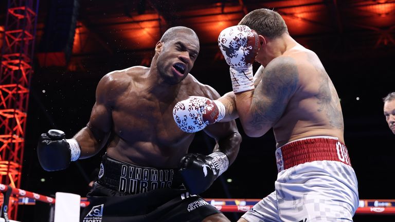 Usyk lands punishing shots on Dubois (Photo: Leigh Dawney/Queensberry)