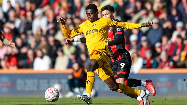 Nasser Djiga of Wolverhampton Wanderers