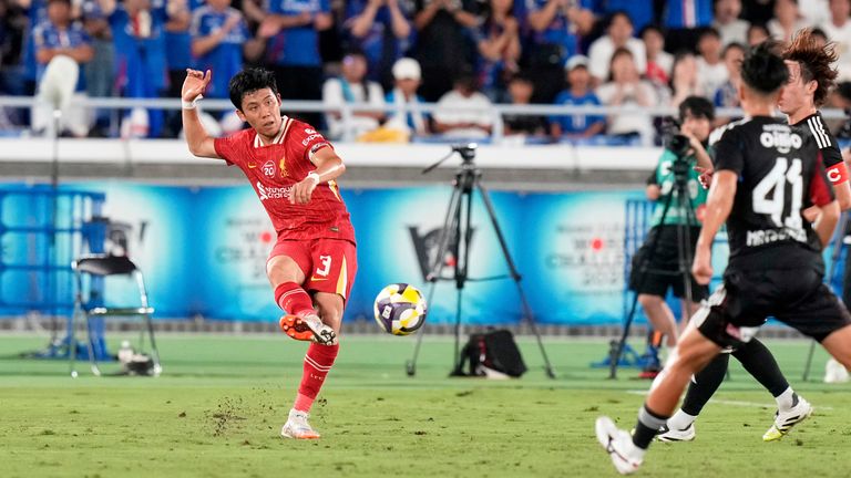 Japan captain Wataru Endo was given a heroes welcome when he came on for Liverpool