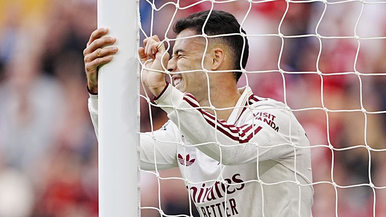 Arsenal's Gabriel Martinelli at Anfield