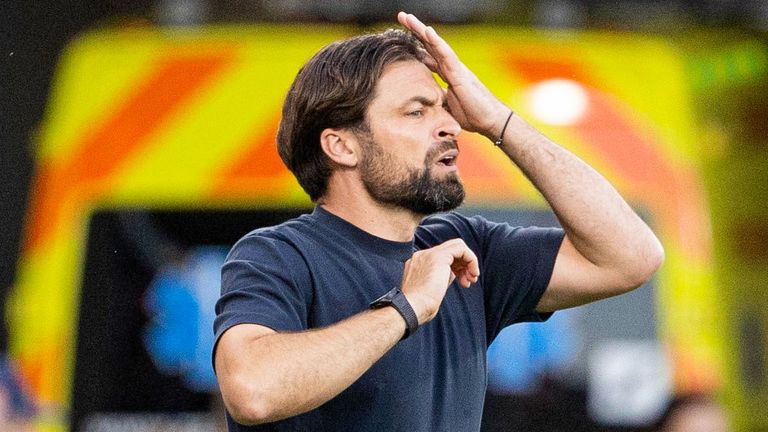 PLZEN, CZECH REPUBLIC - AUGUST 12: Rangers Head Coach Russell Martin during a UEFA Champions League Third Round Qualifier, Second Leg, between Viktoria Plzen and Rangers at the Doosan Arena, on August 12, 2025, in Plzen, Czech Republic. (Photo by Alan Harvey / SNS Group)