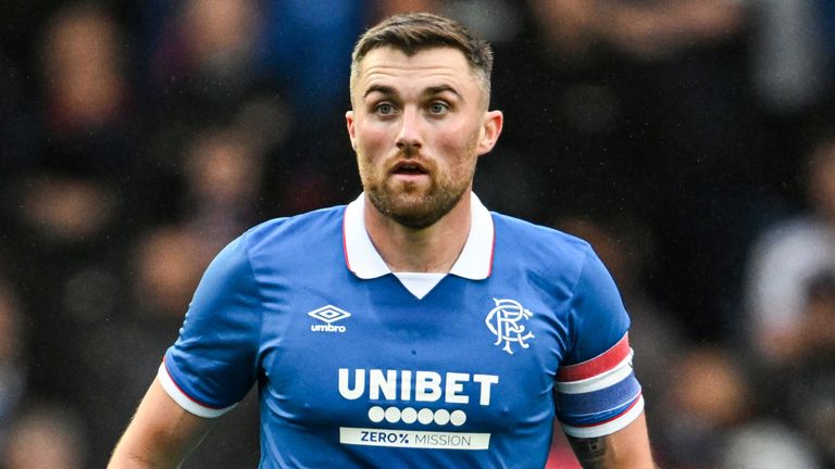 GLASGOW, SCOTLAND - AUGUST 05: Rangers' John Souttar in action during a UEFA Champions League Third Round Qualifier First Leg match between Rangers and Viktoria Plzen at Ibrox Stadium, on August 05, 2025, in Glasgow, Scotland. (Photo by Rob Casey / SNS Group)