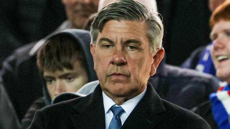 Rangers chairman Andrew Cavenagh watched Rangers' Europa League defeat to Genk