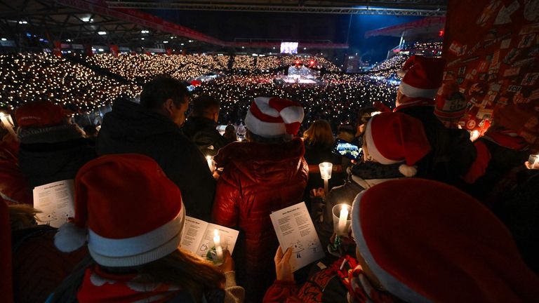 FC Union Berlin's Christmas carols are an annual tradition at the Stadion an der Alten Forsterei
