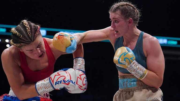 Hunter dropped and beat Bavington in their second fight.