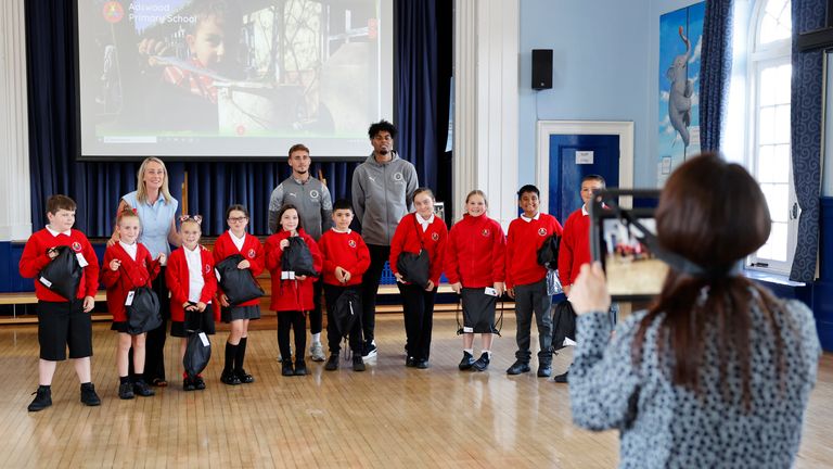 Corey Addai was speaking on behalf of the Kits by County campaign, where he helped deliver PE Kits to schools in the local Stockport area.