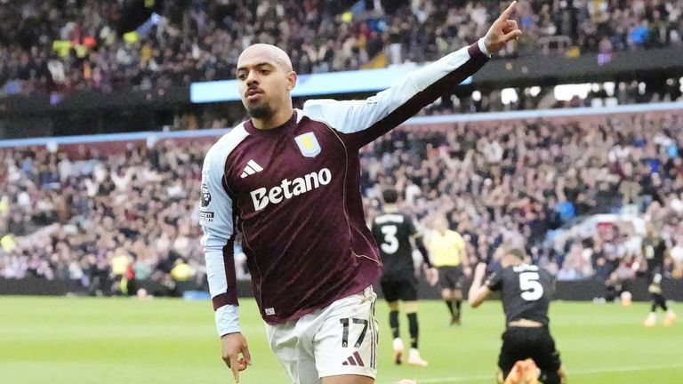 Donyell Malen scored twice for Aston Villa as they beat Burnley in the Premier League 