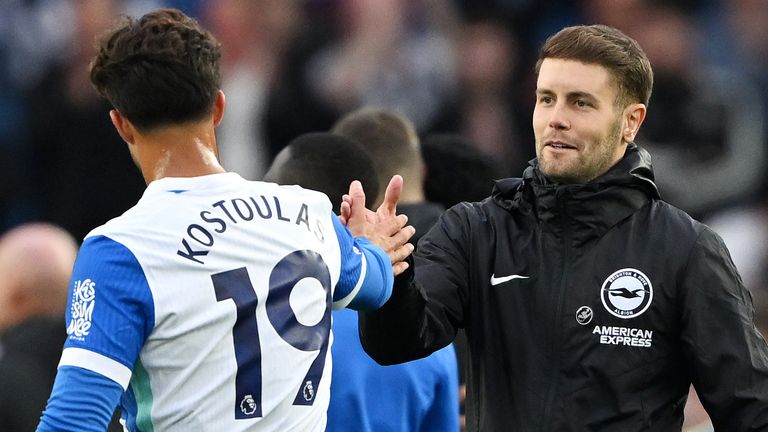 Fabian Hurzeler is pushing Charalampos Kostoulas 