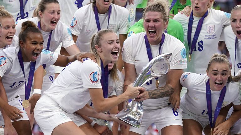 Millie Bright lifted the Euro 2022 title with Leah Williamson