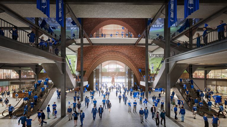 Birmingham City have revealed images of their planned 62,000-seater stadium.