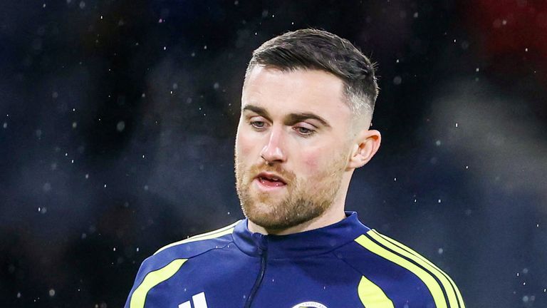John Souttar was injured during Scotland's warm-up at Hampden Park 