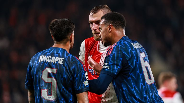 Hincapie's team-mate Gabriel had to intervene 