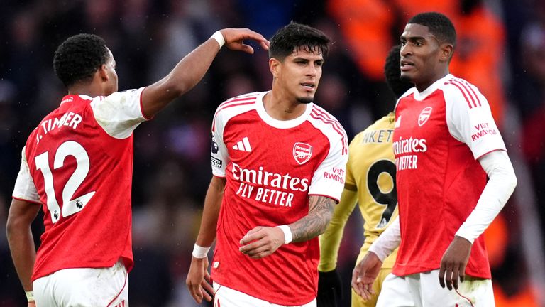 Piero Hincapie has made five appearances for Arsenal so far