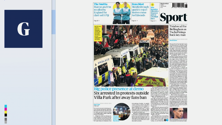 The Guardian's back page