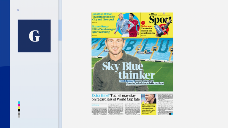 The back page of Saturday's Guardian