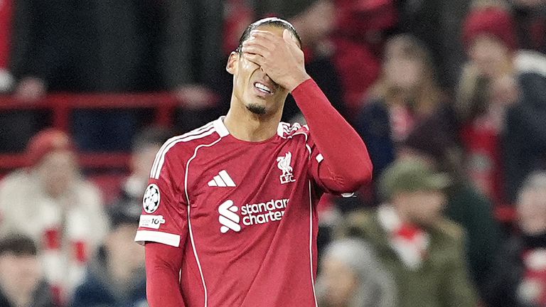 Virgil van Dijk conceded an early penalty in Liverpool's crushing defeat