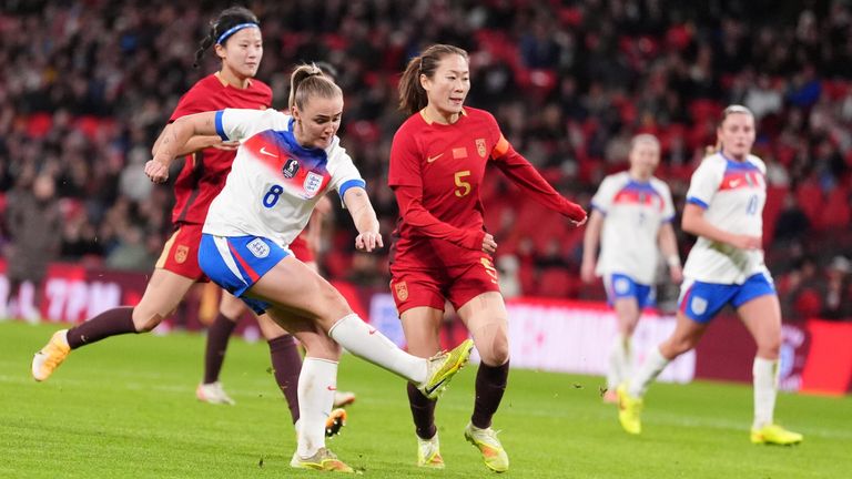 Georgia Stanway completes her hat-trick and puts England 6-0 up against China