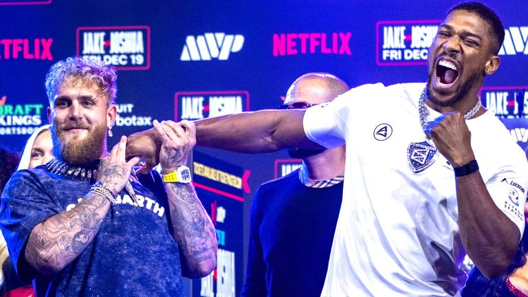 Jake Paul and Anthony Joshua 