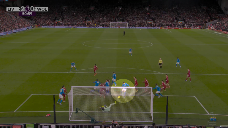 Santi Bueno was left unmarked to score for Wolves from a corner at the weekend