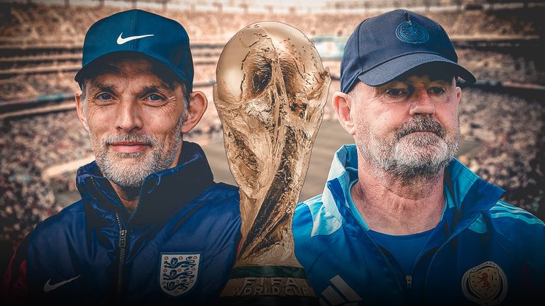 England boss Thomas Tuchel and Scotland manager Steve Clarke will find out who their sides will face at the World Cup in Friday's draw