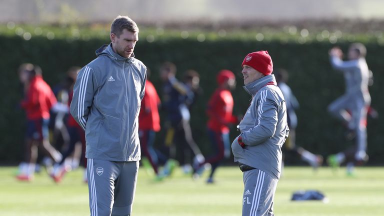 Per Mertesacker (left) will leave his academy role at the end of this season, having held the role since 2018