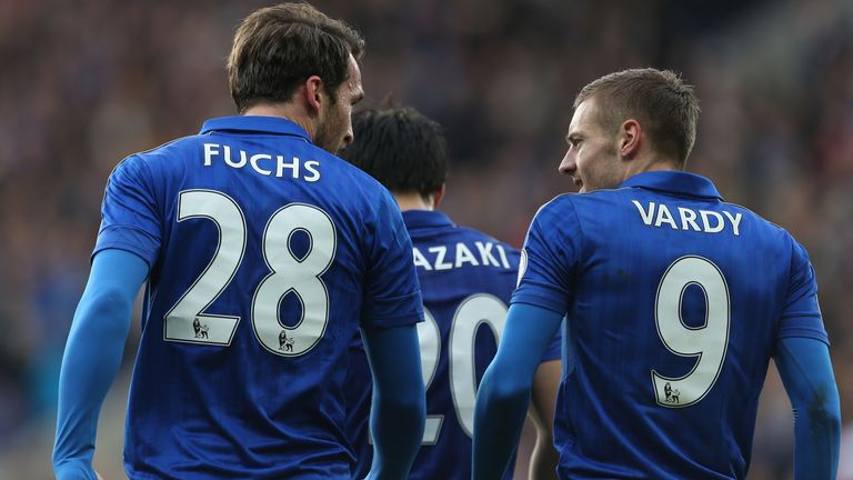 Fuchs and Jamie Vardy were team-mates at Leicester