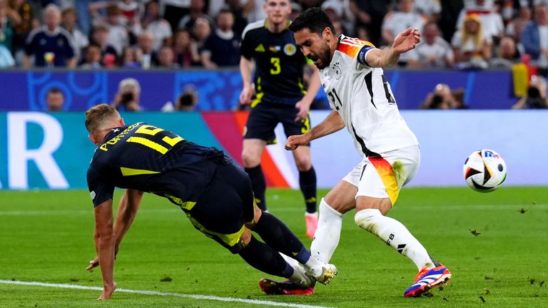 Ryan Porteous was sent off in Scotland's Euro 2024 opener