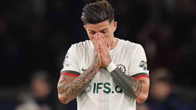 Chelsea were beaten 5-2 by PSG in the Champions League last-16 first leg