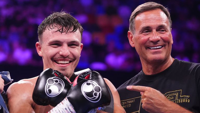Liddard is another of trainer Tony Sims' (right) successful middleweight.