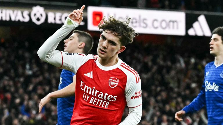 Max Dowman celebrates his goal