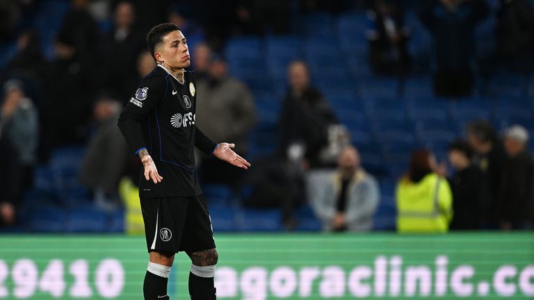 Enzo Fernandez shrugged his shoulders to the Chelsea away end at full-time