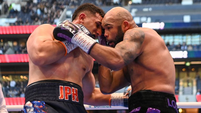 BOXXER FURY v MAKHMUDOV 12-04-26.TOTTENHAM HOTSPUR STADIUM.PIC CREDIT CHRIS DEAN FOR BOXXER.(PICS FREE FOR EDITORIAL USE ONLY).FRAZER CLARKE  AGAINST JUSTIN HUNI