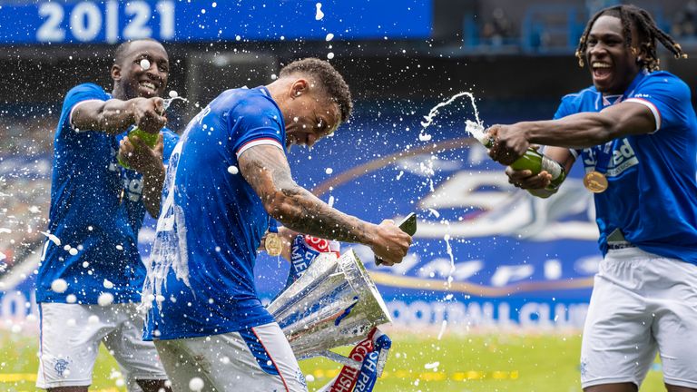 James Tavernier won the Premiership with Rangers in 2021