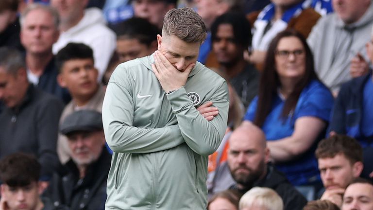 It was a difficult afternoon for Calum McFarlane against Nottingham Forest