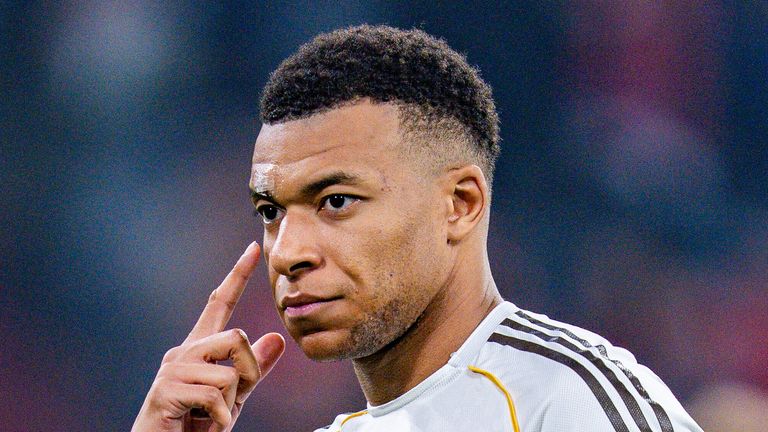 Kylian Mbappe in action for Real Madrid