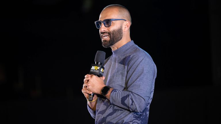 Co-founder of Most Valuable Promotions (MVP) Nakisa Bidarian at an MVP press conference 