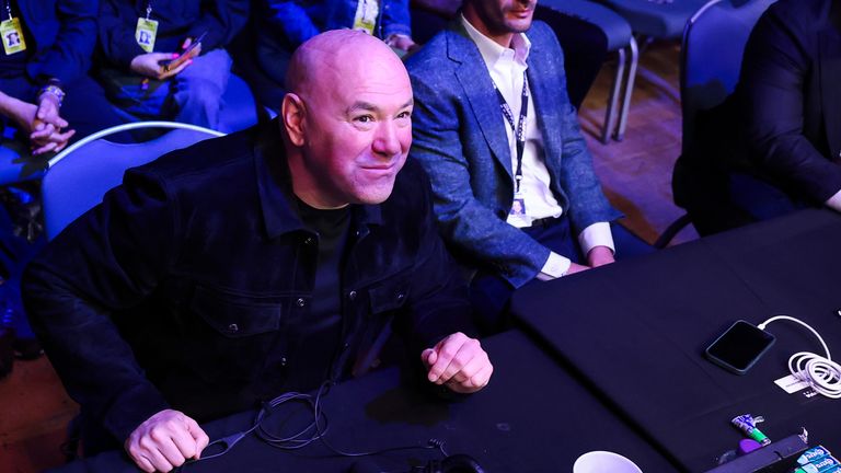 Zuffa Boxing's Dana White in the build-up to the action at The Bournemouth International Centre. (Photo: Ed Mulholland/Zuffa Boxing)