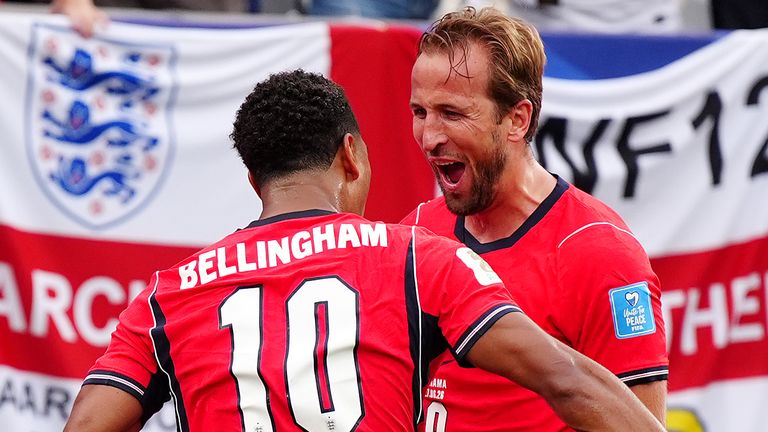 Harry Kane and Jude Bellingham scored as England finally shook off Panama to top their World Cup group