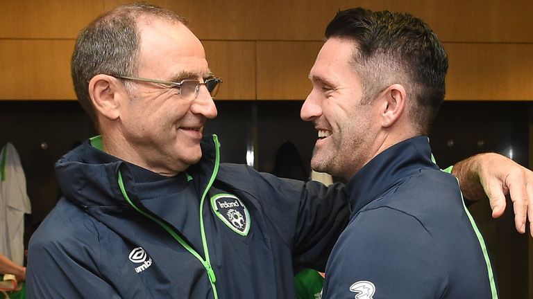 Celtic have spoken to Robbie Keane (right) about replacing Martin O'Neill as head coach