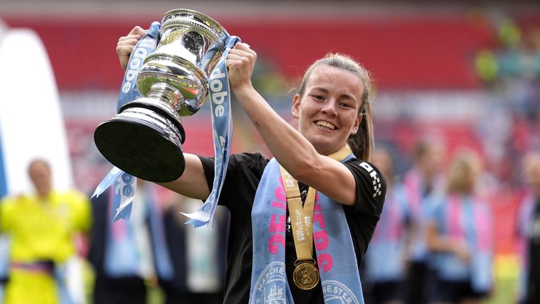 Lauren Hemp has become a WSL champion for the first time this season