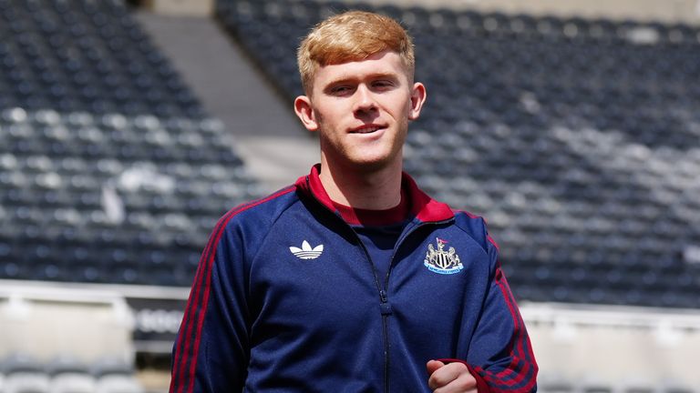 Manchester United are monitoring Newcastle left-back Lewis Hall