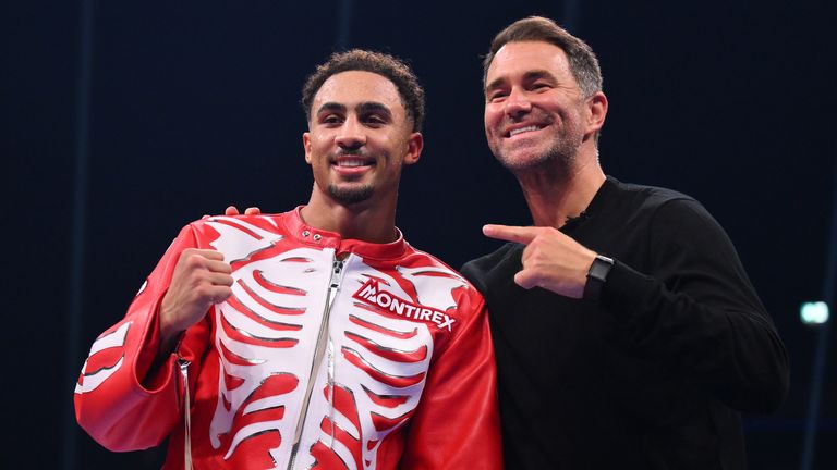 Hearn (right) says Whittaker is 'three fights' away from challenging the light-heavyweight world title holders