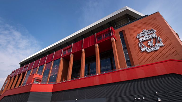 LIVERPOOL, ENGLAND - MAY 5: A general view of Anfield Stadium, home of Liverpool FC, on May 5, 2023 in Liverpool, United Kingdom. (Photo by Joe Prior/Visionhaus via Getty Images)