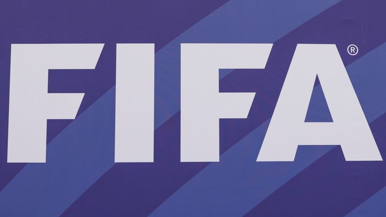 A view of the FIFA logo (Photo by Scott Winters/Icon Sportswire) (Icon Sportswire via AP Images)